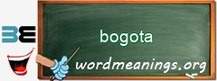 WordMeaning blackboard for bogota